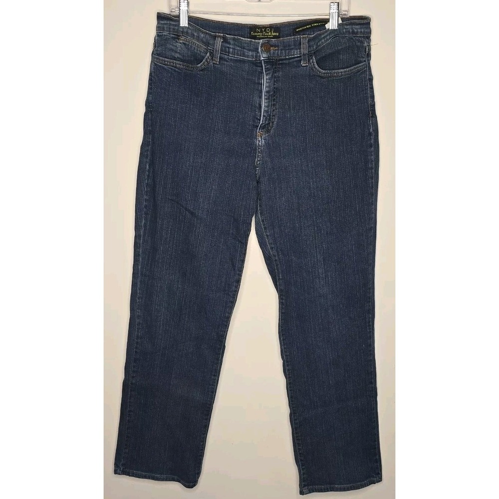NYDJ Women's Jeans 17 W34 L29.5 Tummy Tuck High Rise Stretch Curvy Slim Straight